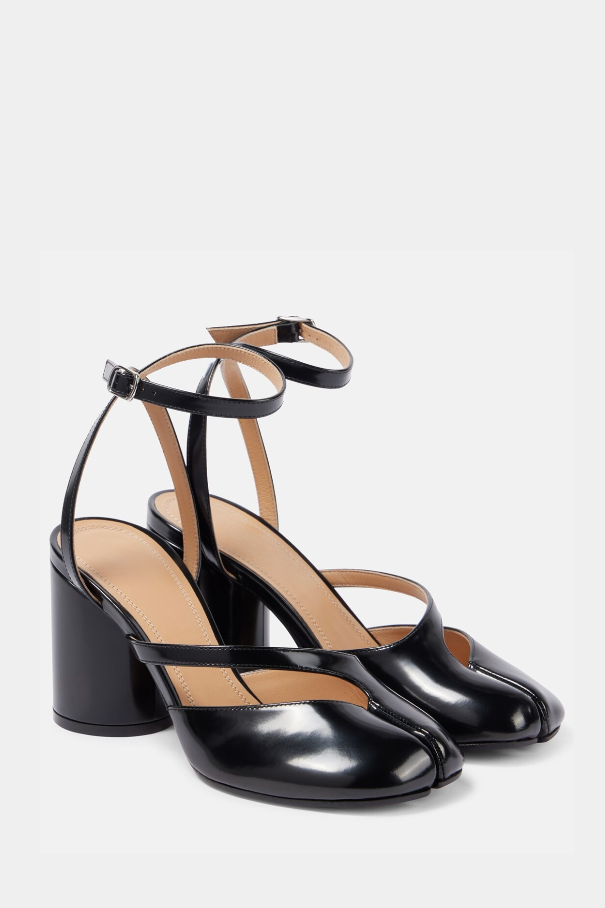 Nimue Tabi Strap Pump Sandals - Black