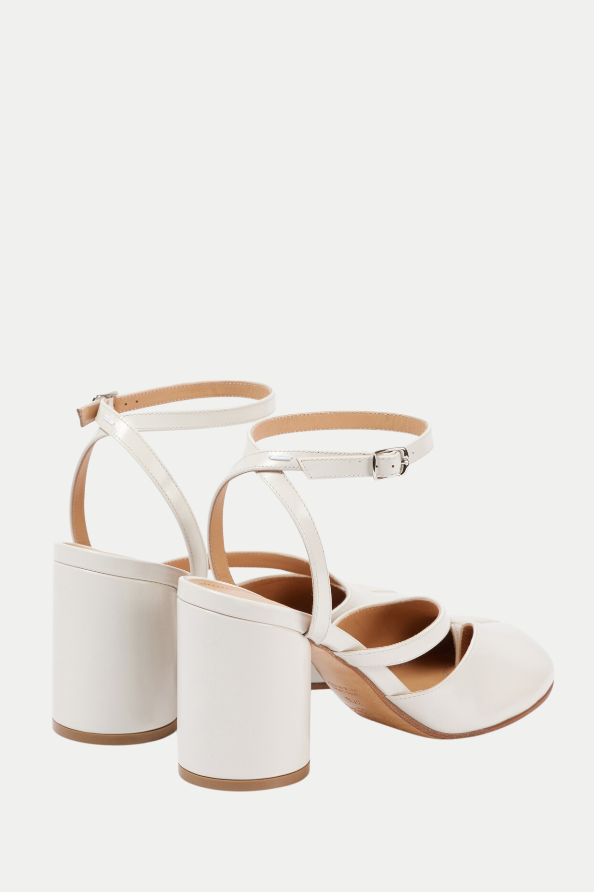 Nimue Tabi Strap Pump Sandals - White