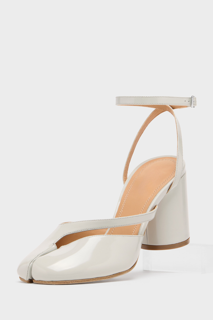 Nimue Tabi Strap Pump Sandals - White