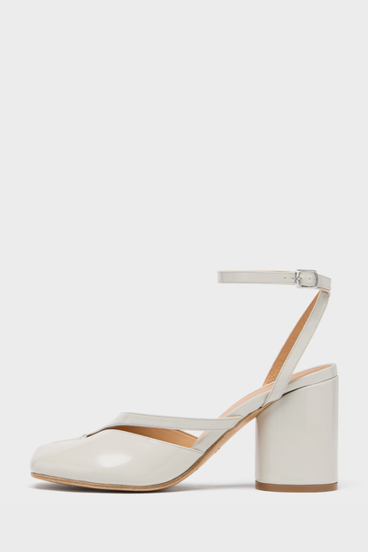 Nimue Tabi Strap Pump Sandals - White