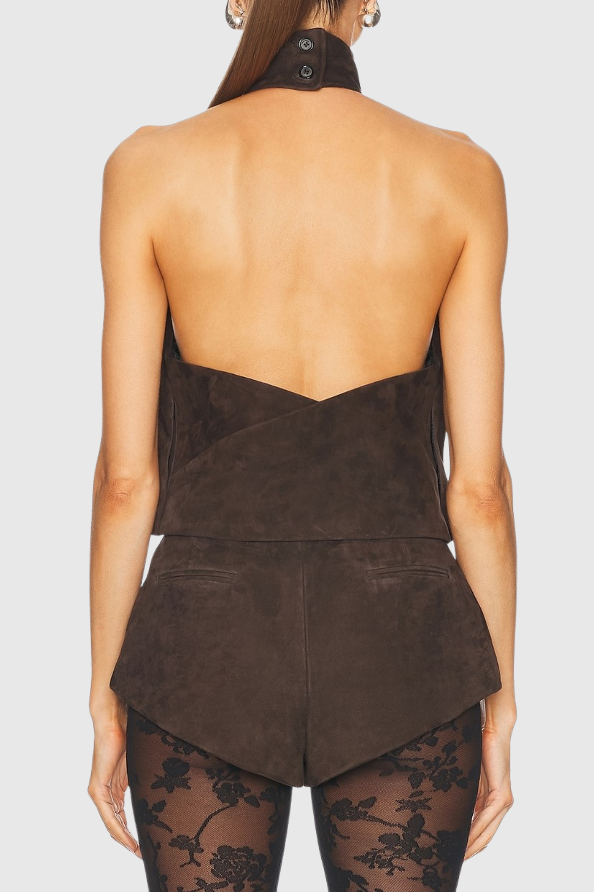 Nira Suede Halter Top