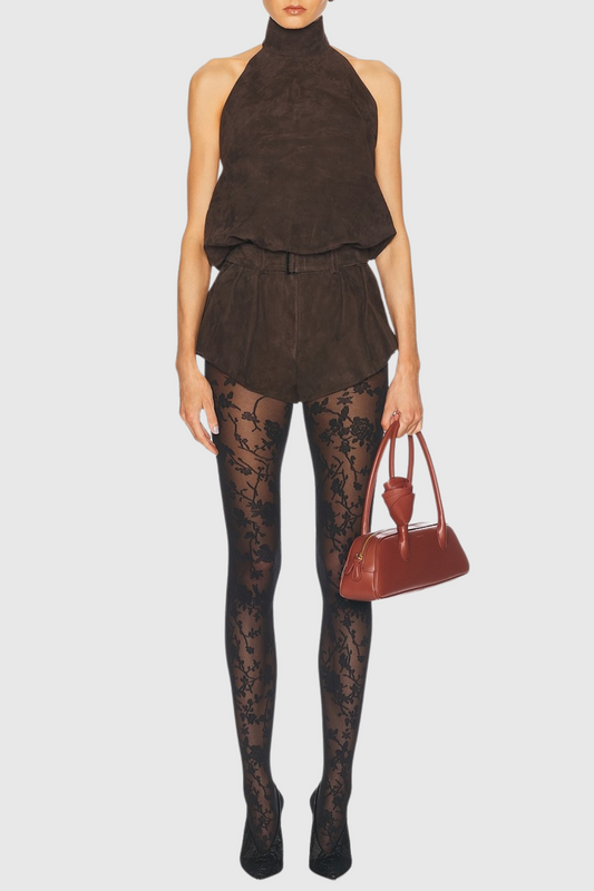 Nira Suede Halter Top