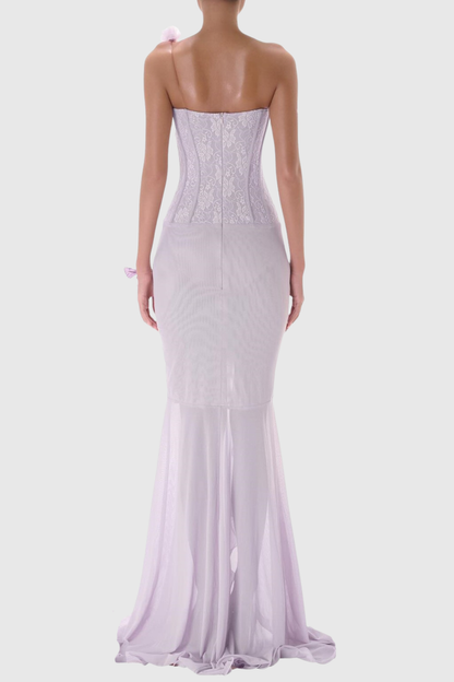 Nixa Floral Corset Cutout Maxi Dress