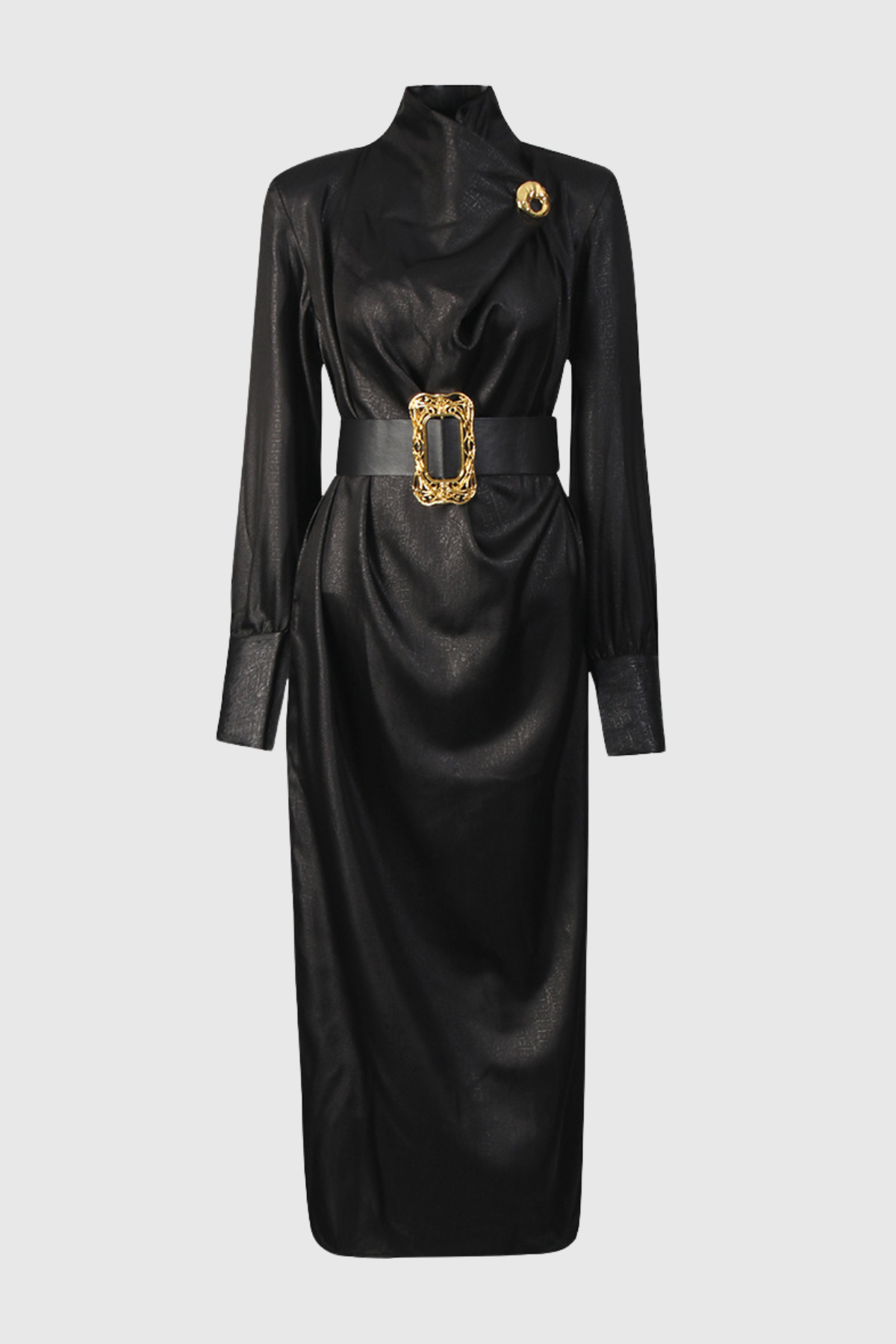 Nobla Belted Leather Coat