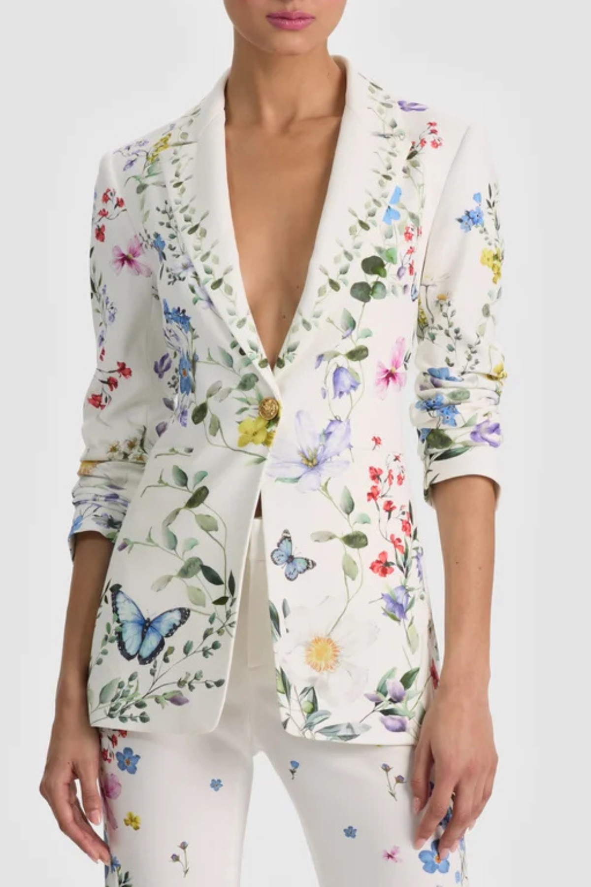 Noelya Floral Blazer & Trousers Set