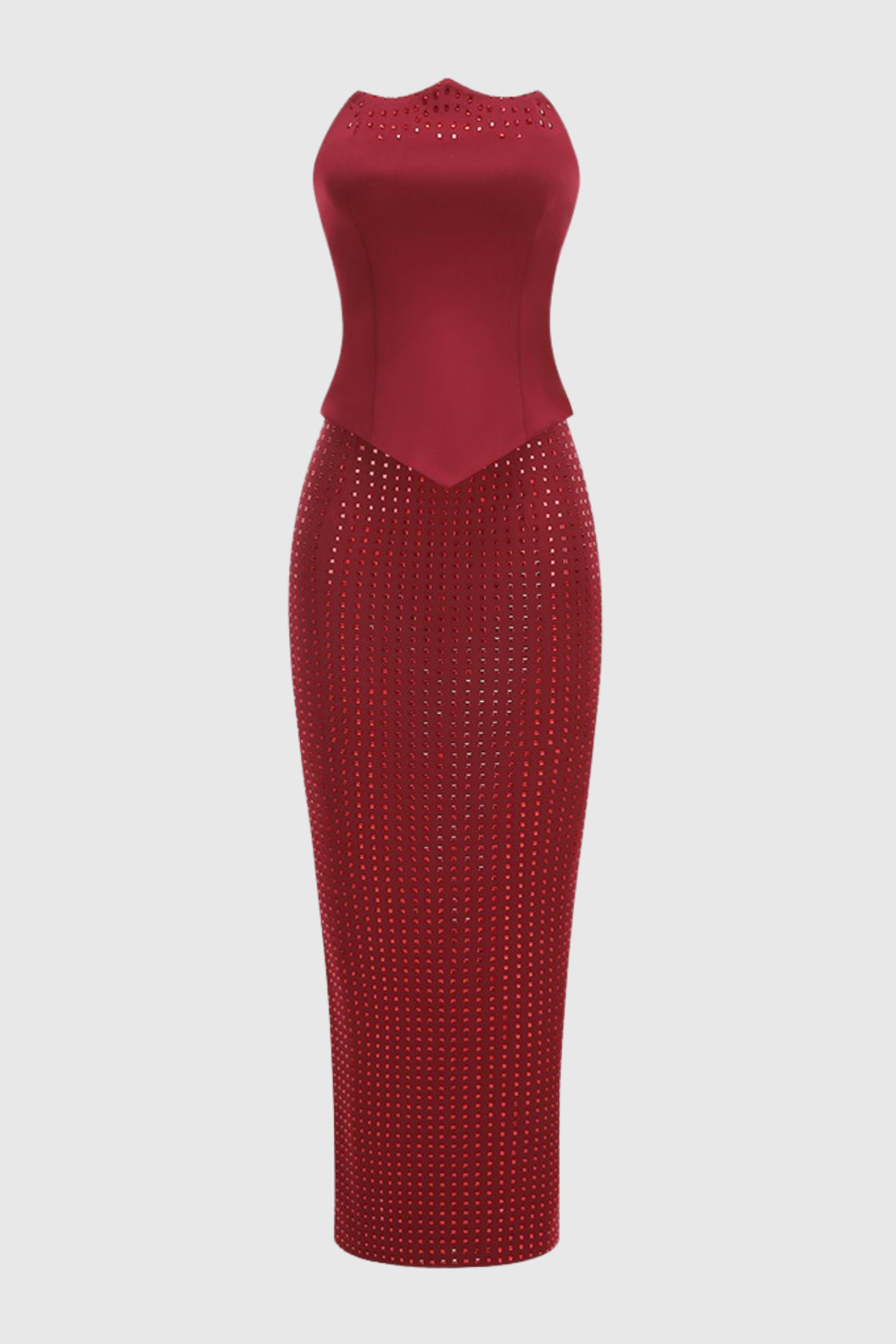 Nomi Crystal Embellished Corset & Maxi Skirt Set