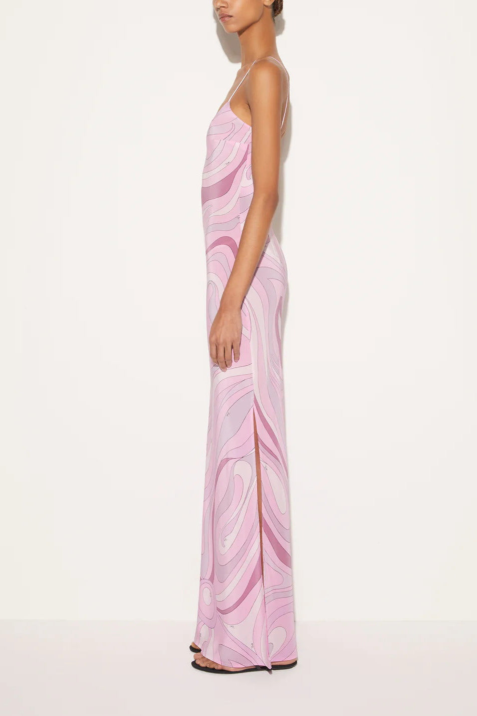 Marmo Printed Satin Maxi Dress