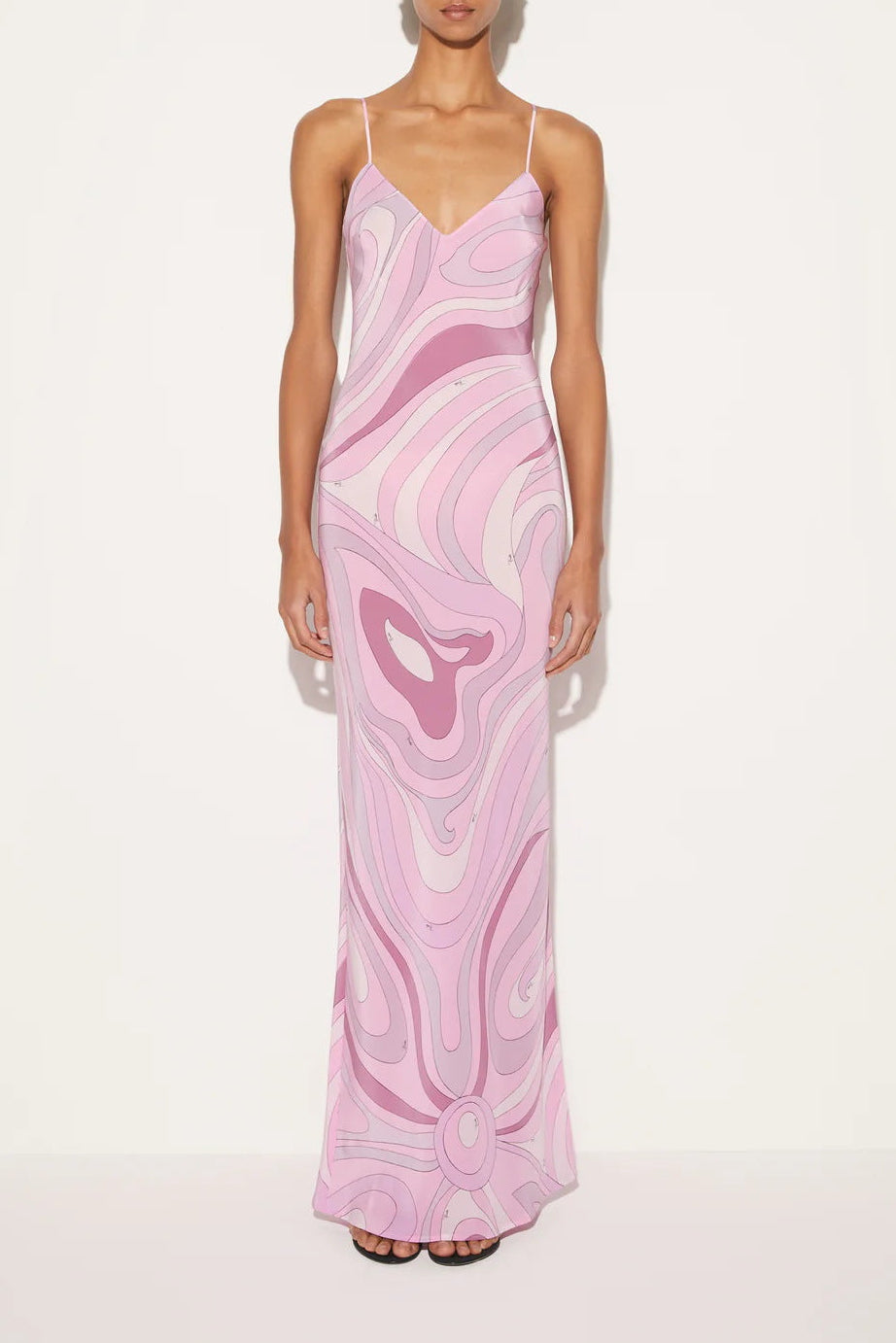 Marmo Printed Satin Maxi Dress