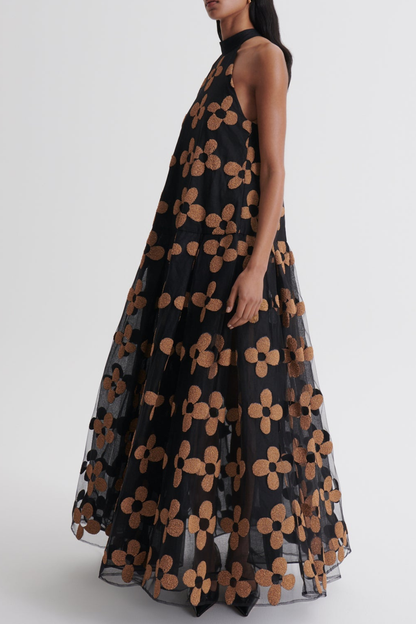 Obero Floral Sleeveless Maxi Dress