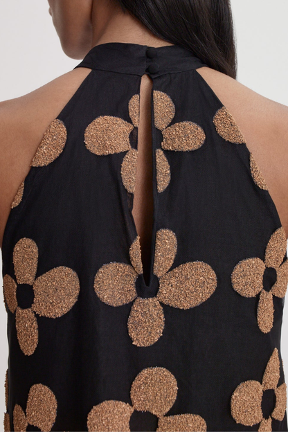 Obero Floral Sleeveless Maxi Dress