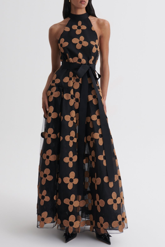 Obero Floral Sleeveless Maxi Dress