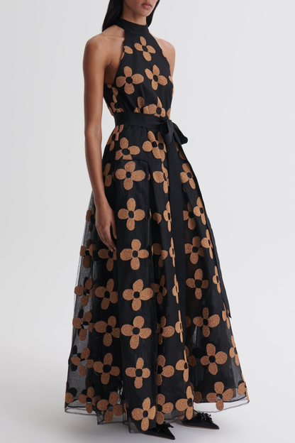 Obero Floral Sleeveless Maxi Dress