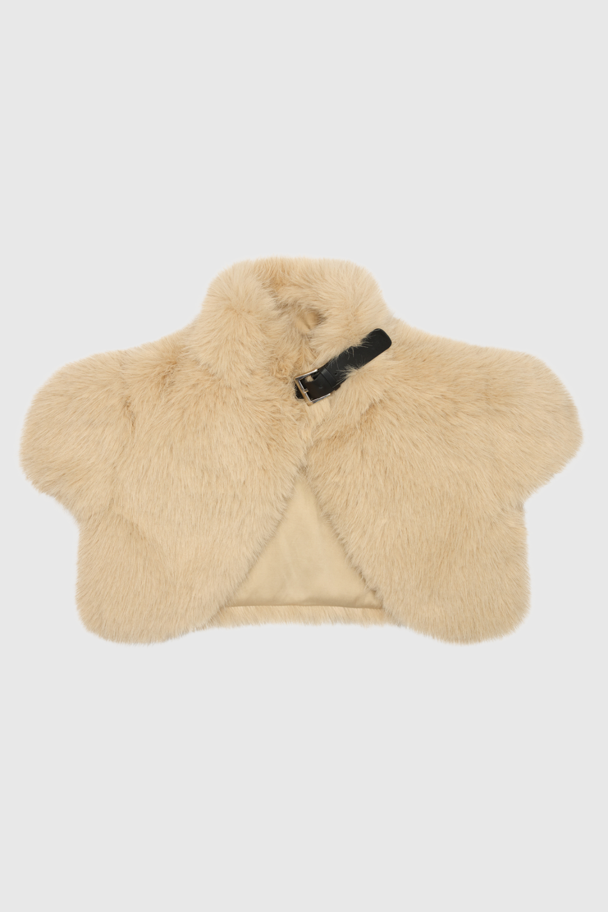Obia Faux Fur Cropped Jacket - Beige
