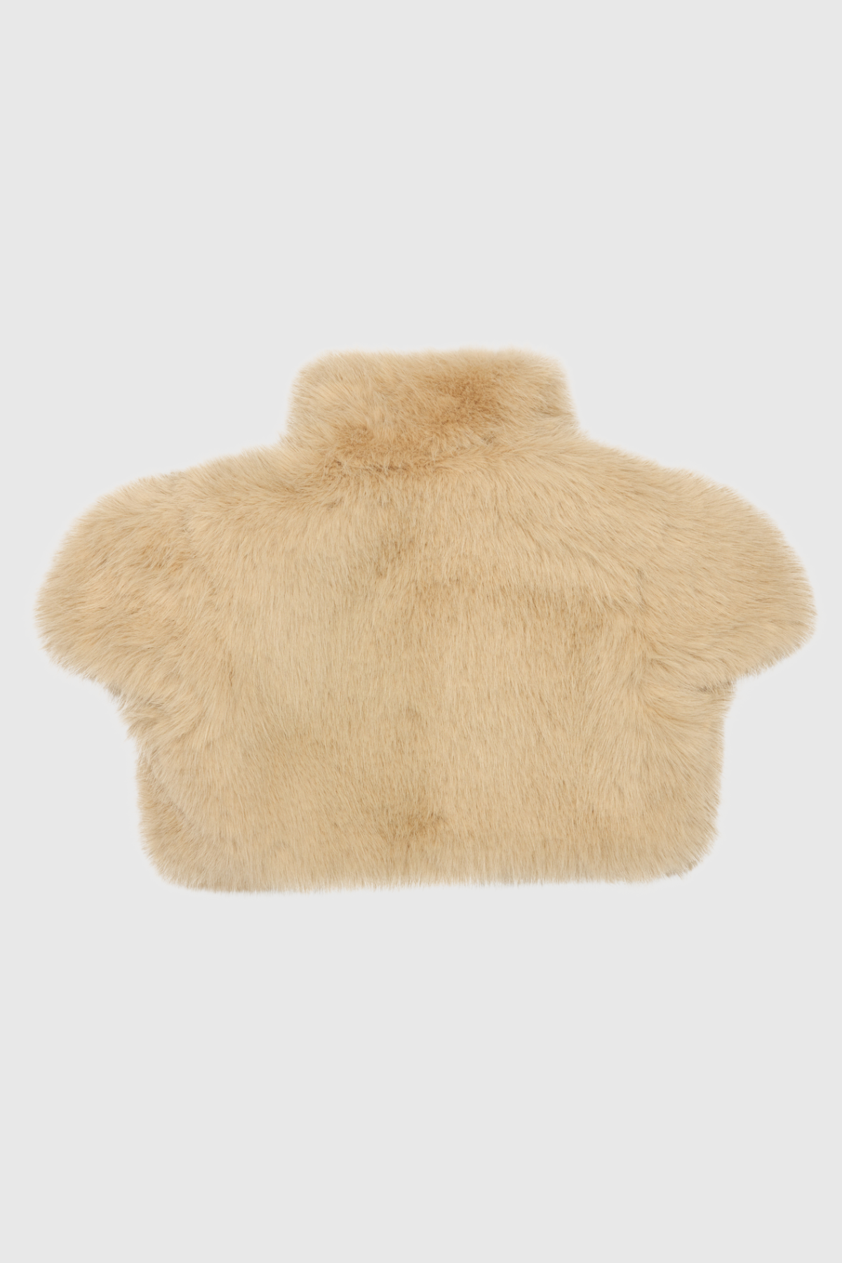 Obia Faux Fur Cropped Jacket - Beige