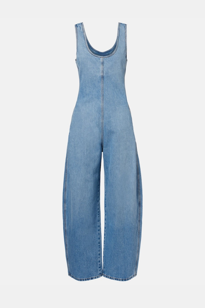 Oceane Denim Jumpsuit - Blue