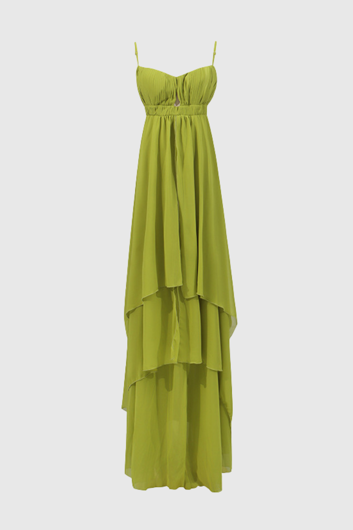 Odile Ruffle Ruched Maxi Dress