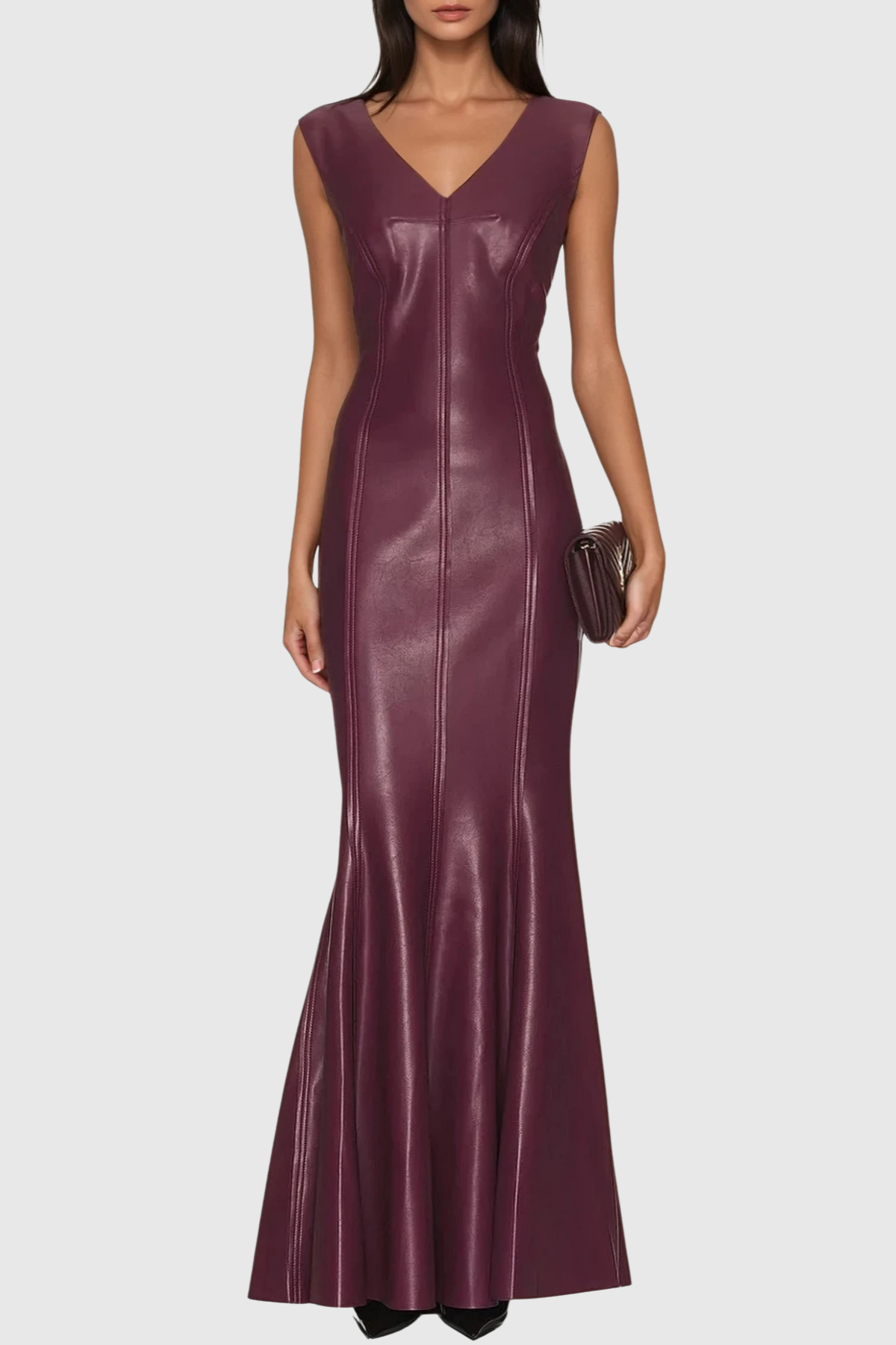 Ollie Sleeveless Leather Maxi Dress
