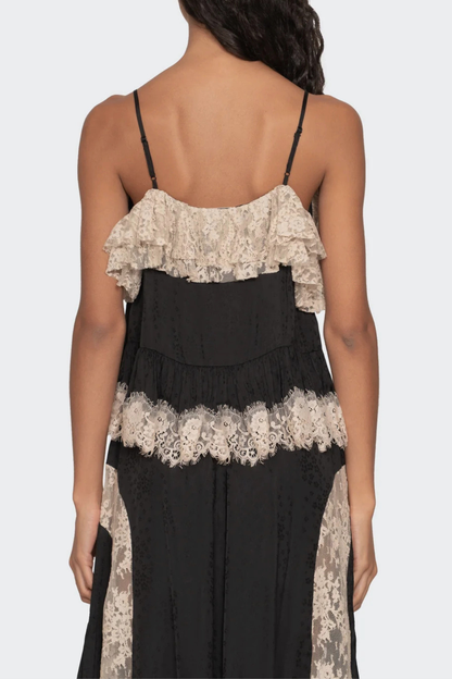 Ombre Lace Top - Black