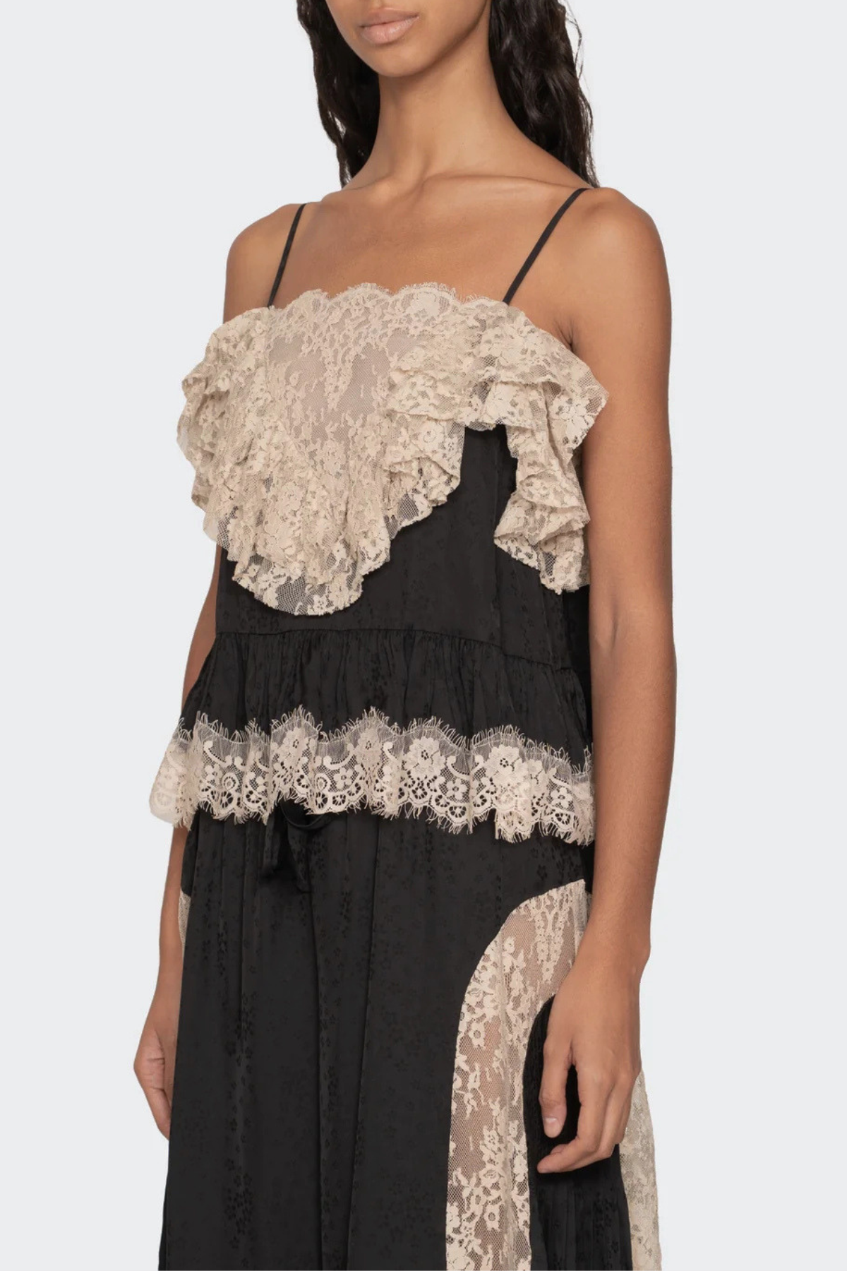 Ombre Lace Top - Black