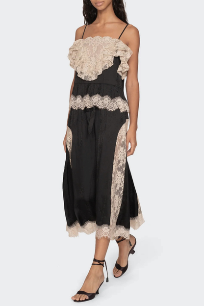 Ombre Lace Top - Black