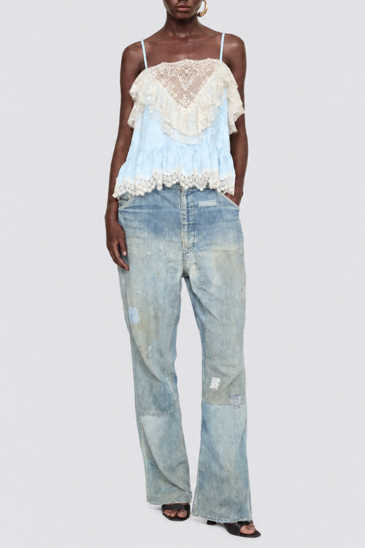 Ombre Lace Top - Blue