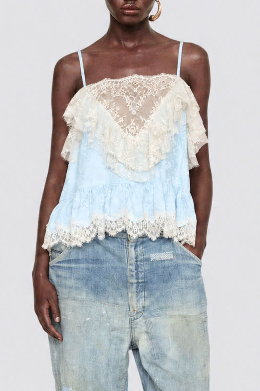 Ombre Lace Top - Blue