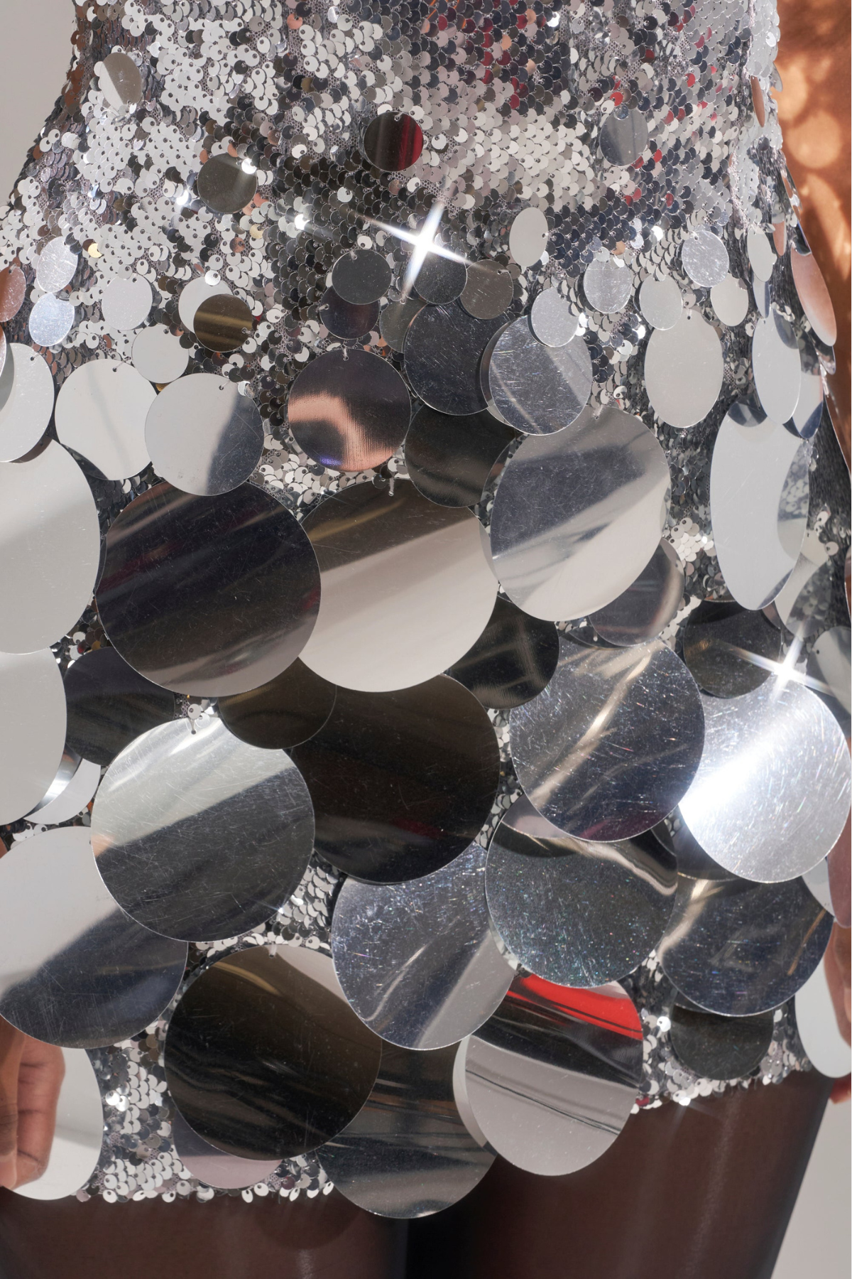 Ominik Sequin Mini Dress - Silver