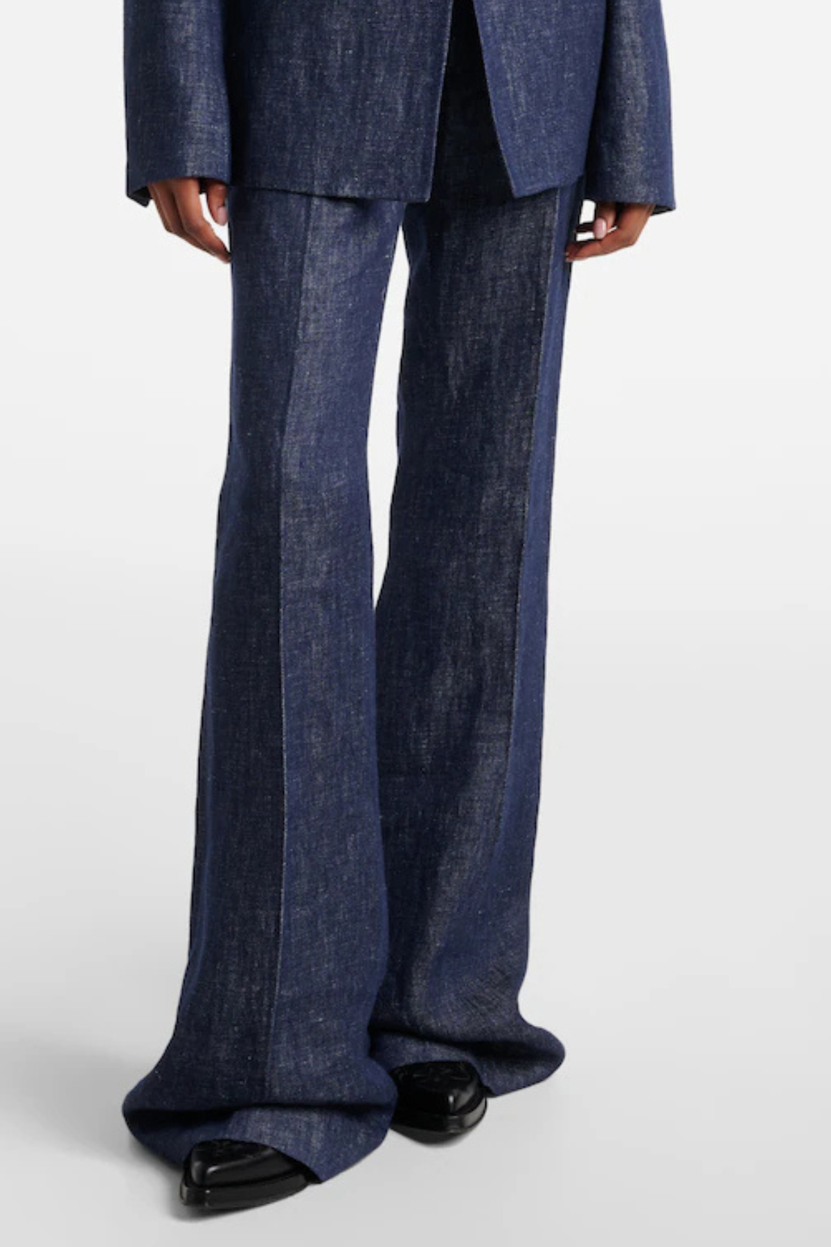 Orelia Denim Blazer & Trousers Set