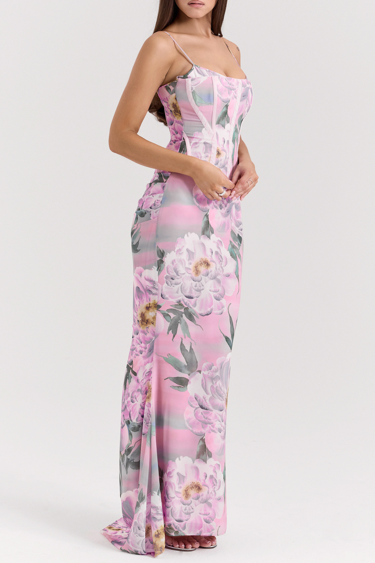 Oriona Floral Corset Maxi Dress