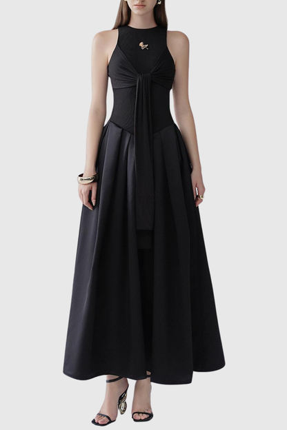 Orlando Cold Shoulder Sleeve Maxi Dress - Black
