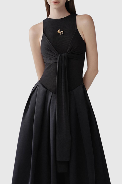 Orlando Cold Shoulder Sleeve Maxi Dress - Black