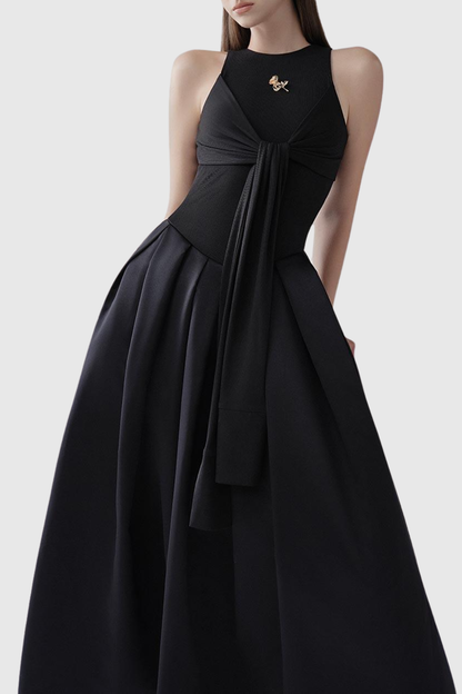 Orlando Cold Shoulder Sleeve Maxi Dress - Black