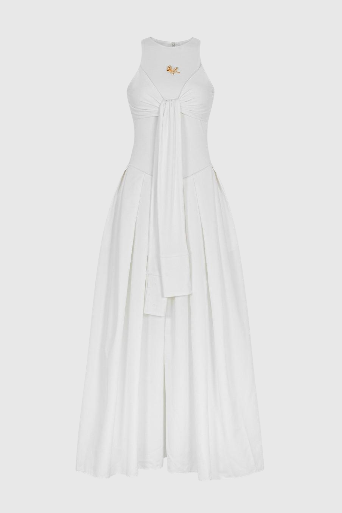 Orlando Cold Shoulder Sleeve Maxi Dress - White