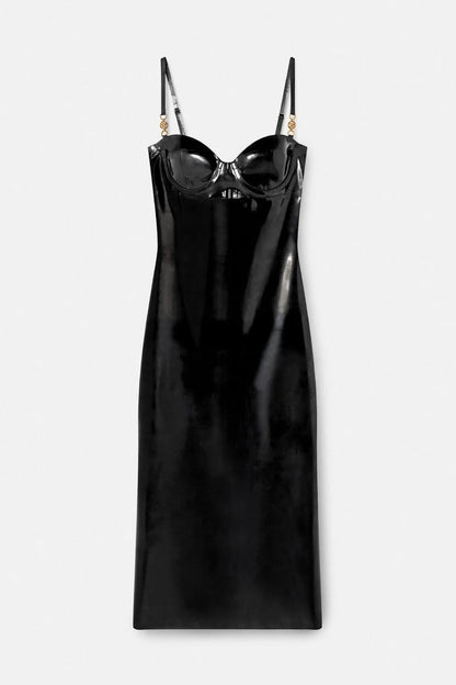 Oscera Latex Cutout Midi Dress