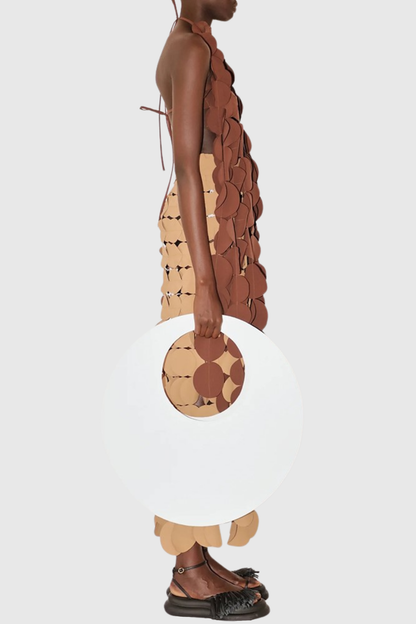 Osman Halter Circle Top - Brown