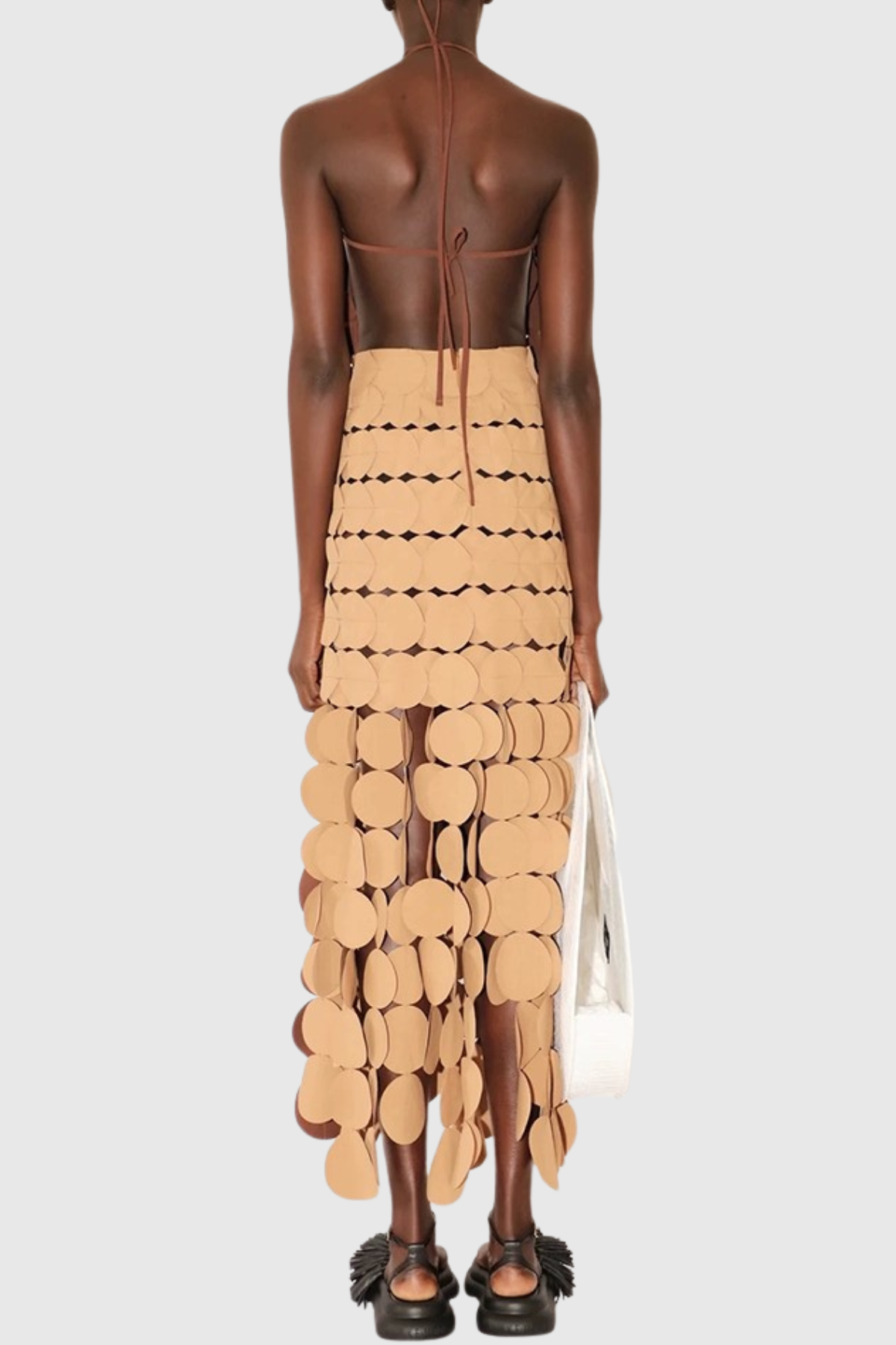 Osman Halter Circle Top - Brown