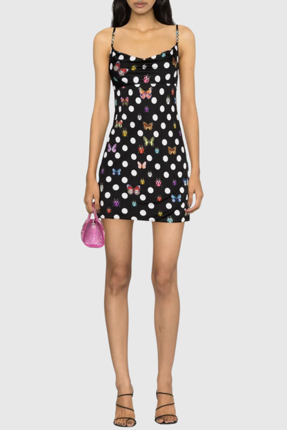 Oswala Butterfly Print Mini Dress