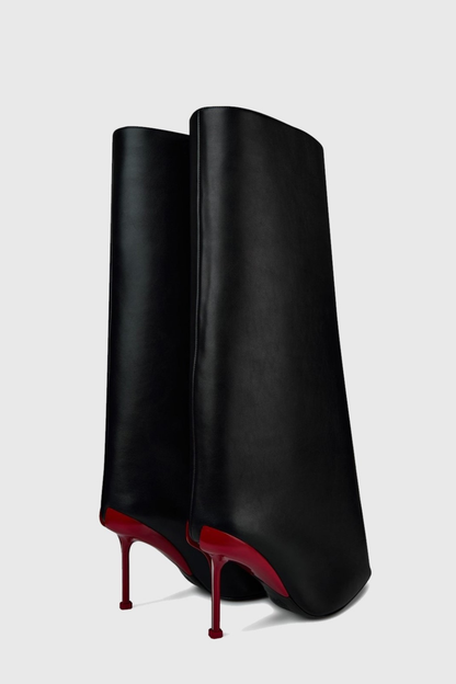 Pablo Slash Flare Knee High Boots