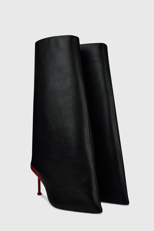 Pablo Slash Flare Knee High Boots