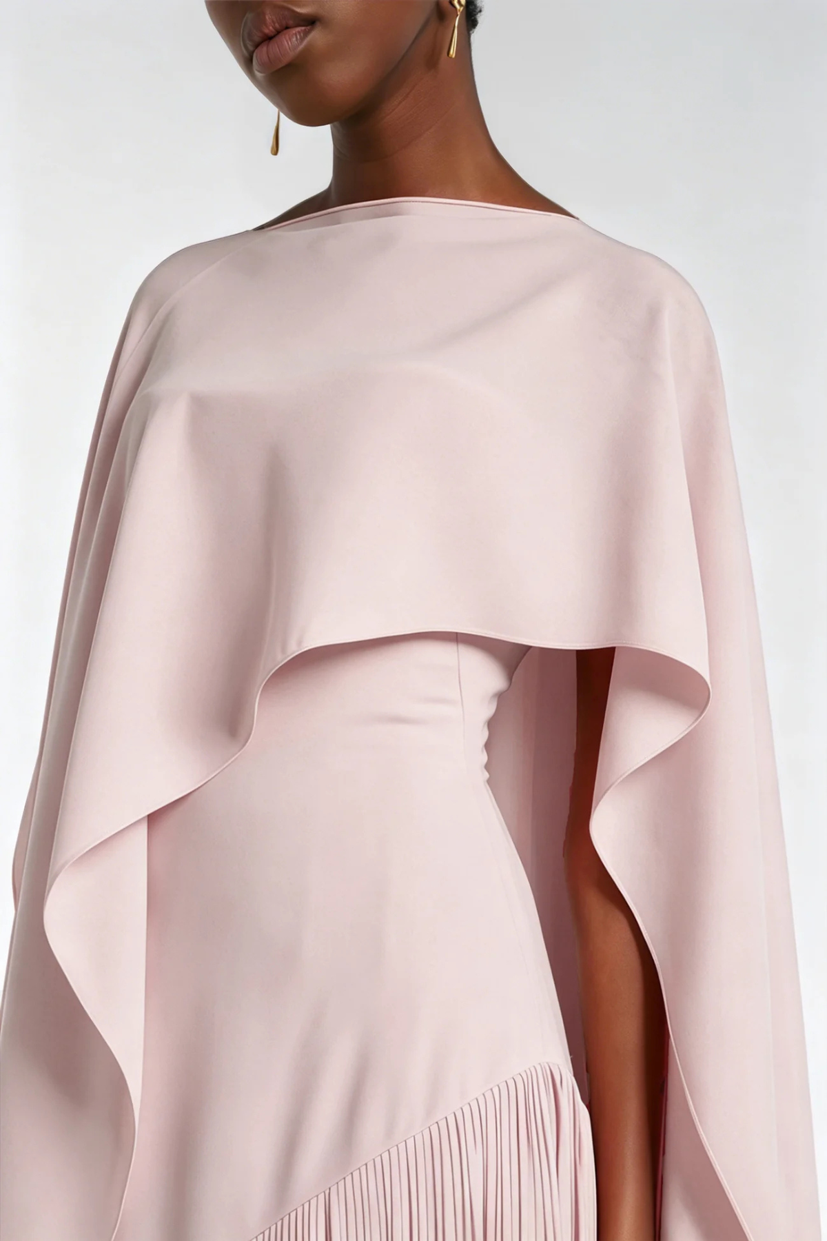 Pacifia Fringe Shawl Maxi Dress - Pink