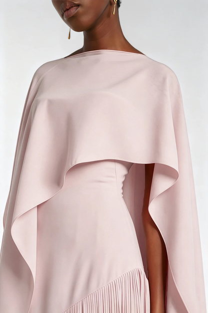 Pacifia Fringe Shawl Maxi Dress - Pink