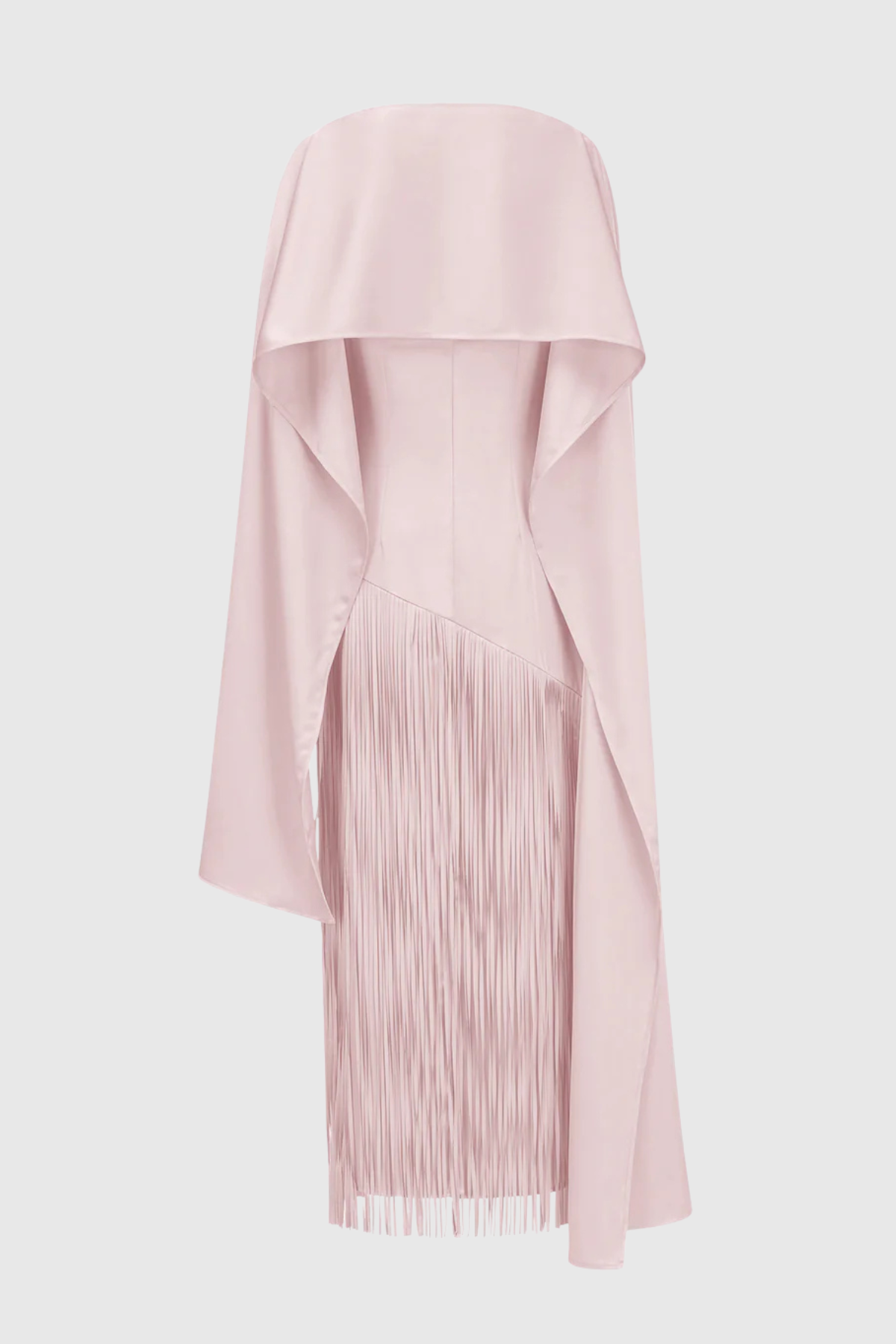 Pacifia Fringe Shawl Maxi Dress - Pink