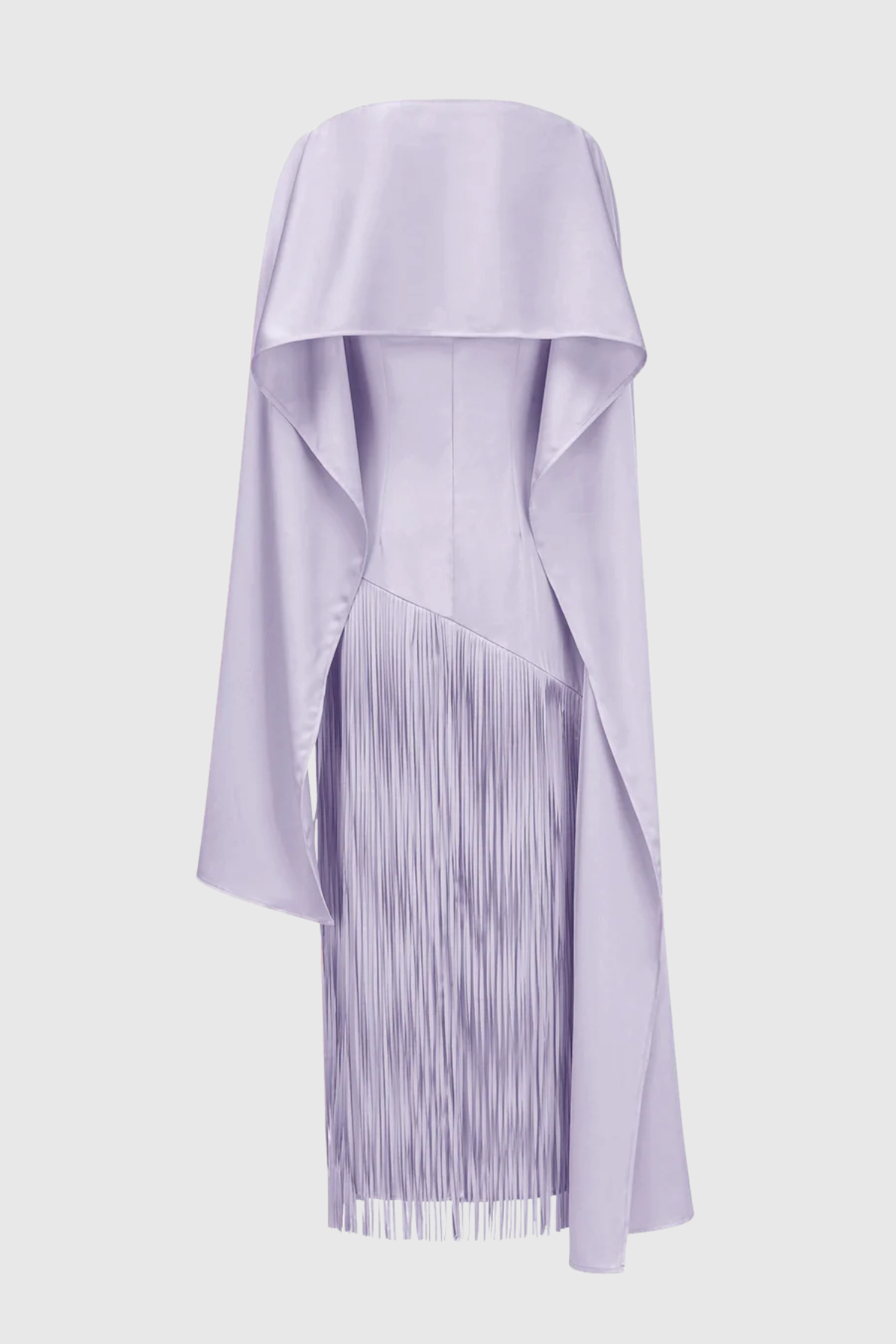 Pacifia Fringe Shawl Maxi Dress - Purple