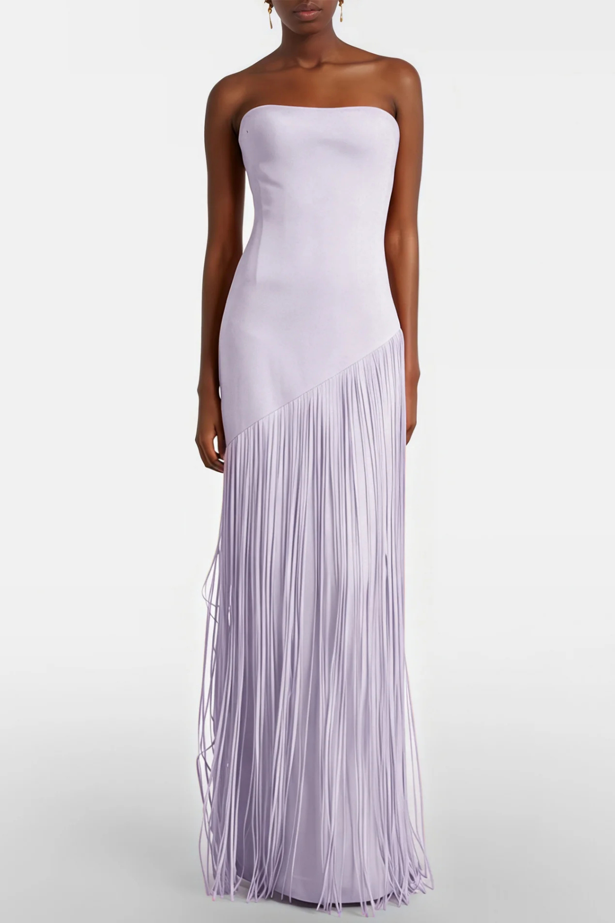 Pacifia Fringe Shawl Maxi Dress - Purple