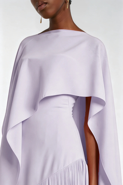 Pacifia Fringe Shawl Maxi Dress - Purple