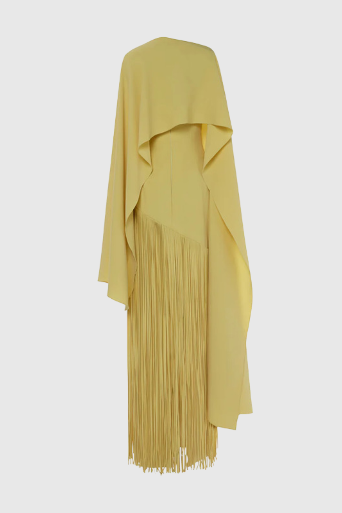 Pacifia Fringe Shawl Maxi Dress - Yellow