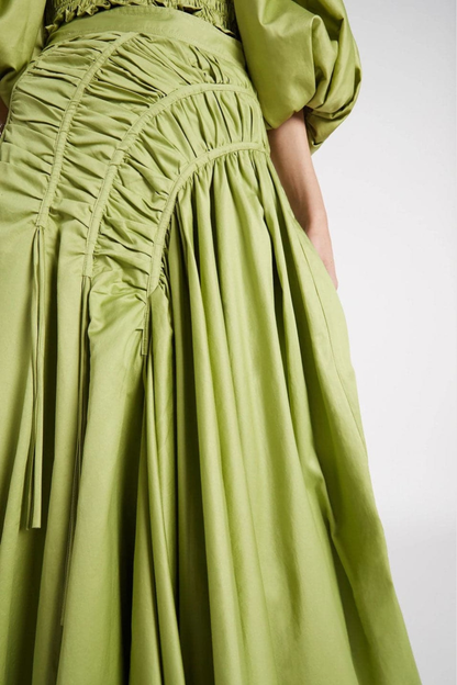 Padsa Off Shoulder Top & Drawstring Maxi Skirt Set
