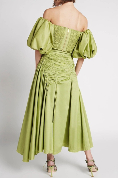 Padsa Off Shoulder Top & Drawstring Maxi Skirt Set