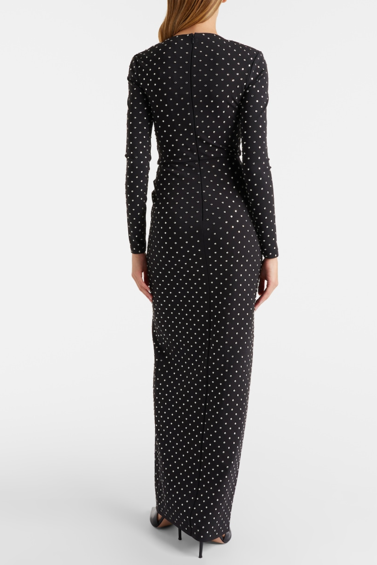 Paislee Crystal Embellished Gathered Maxi Dress