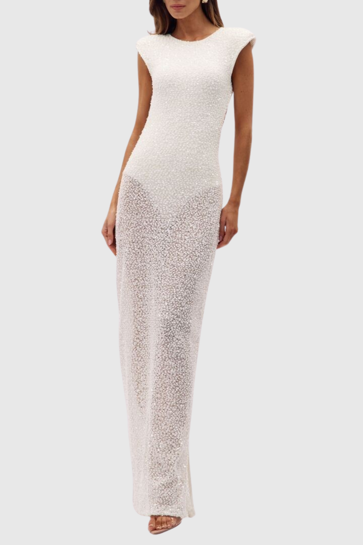 Parrisa Sequin Embellished Backless Maxi Dress